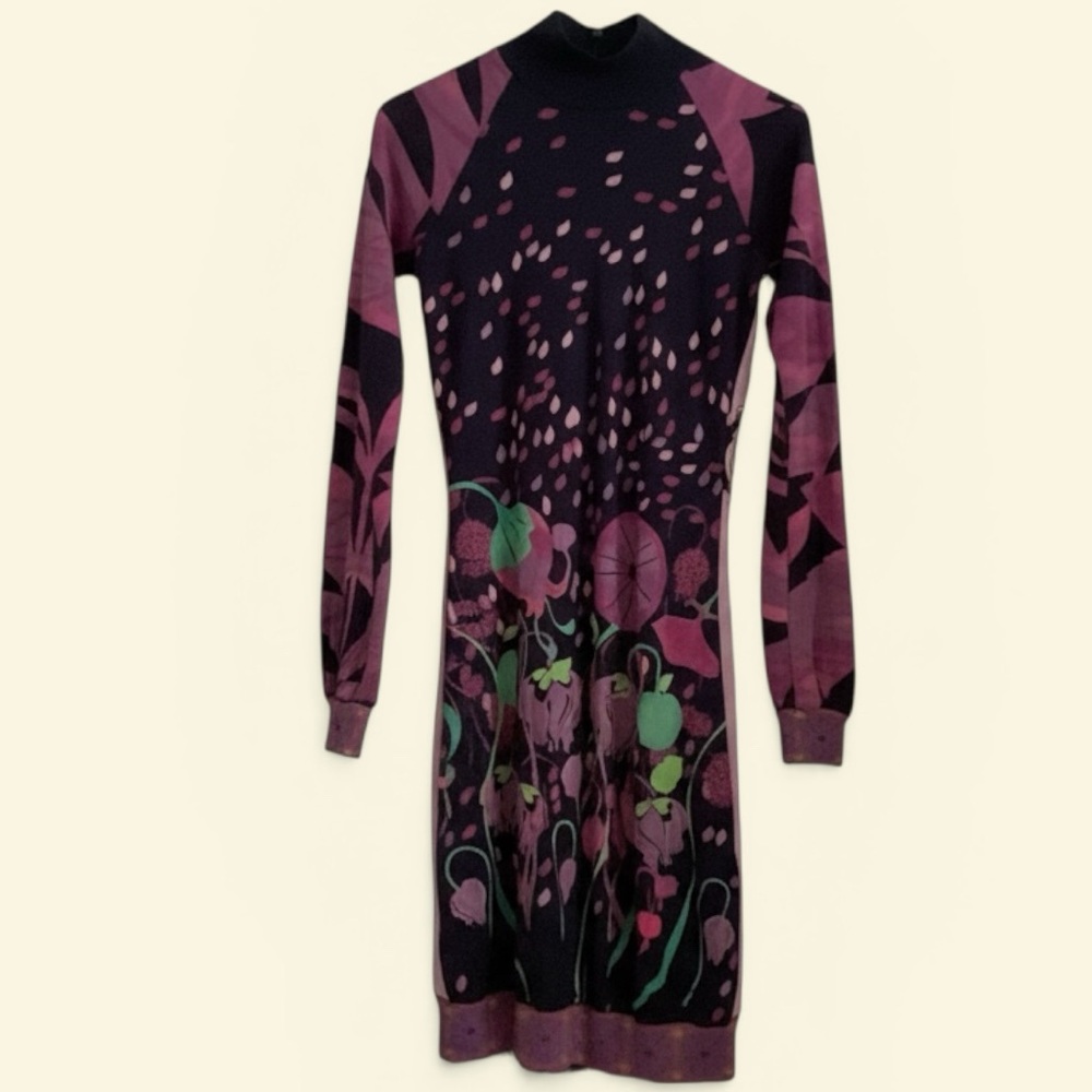 Custo Barcelona Graphic Bodycon Dress Moto Y2K Designer